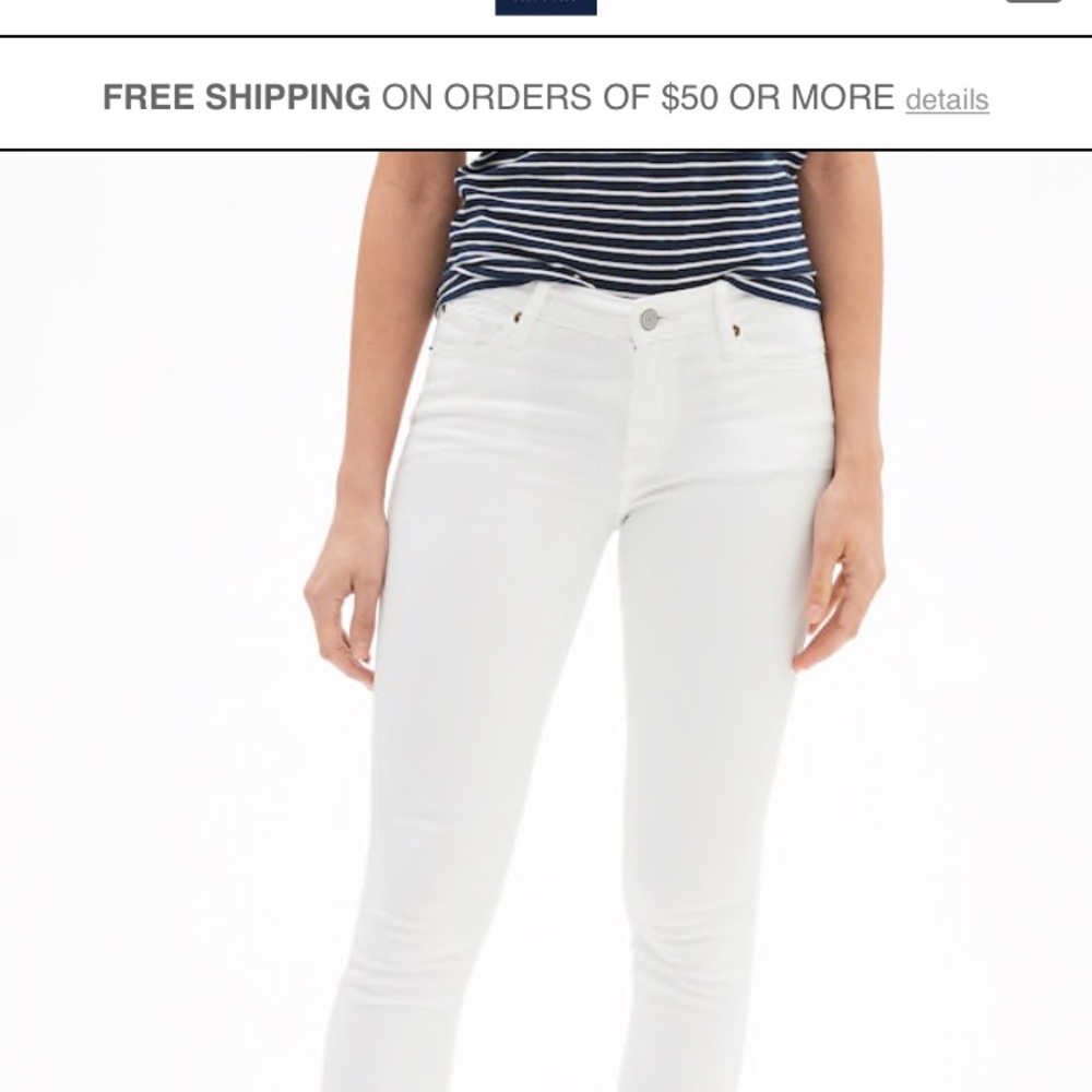 Jeans/Gap/White/Size 27/4 Skinny